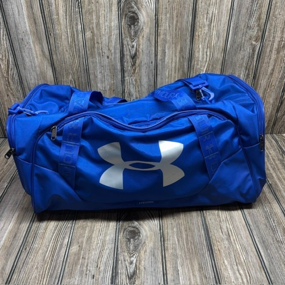 Large Under Armour Storm Duffle / Gym Bag / Travel Bag Royal Blue
